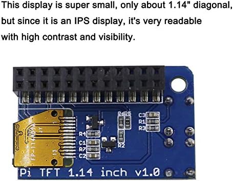 DIYmall 2 ADET Mini PiTFT 1.14” LCD Ekran 135x240 Renkli TFT Add-on Ahududu Pi için 3.3 V SPI ST7789