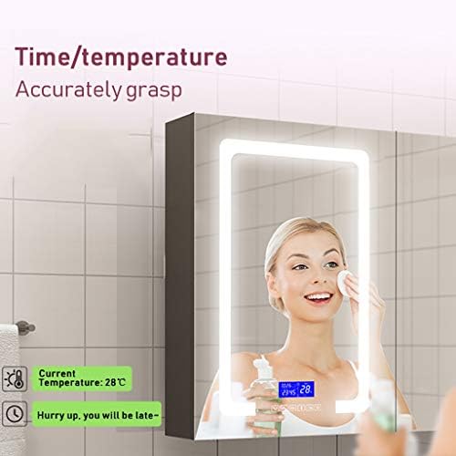 LTINN LED Banyo Aynası Dolabı, Işıklı Duvara Monte Dokunmatik Anahtarlı Akıllı Banyo + Hızlı buğu çözme + Güzellik Aydınlatma
