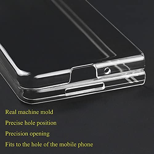 Orstart Şeffaf Hard Case ile Uyumlu Z Fold 3 Takım için Samsung Galaxy Z Fold 3 Koruyucu Kılıf Temizle