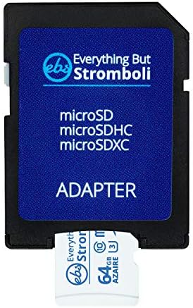 Her şey Ama Stromboli 64 GB microSD Azaire Sınıf 10 SDXC Hafıza Kartı Samsung A Serisi A12 ile Çalışır, A02s, A02, A32, A51
