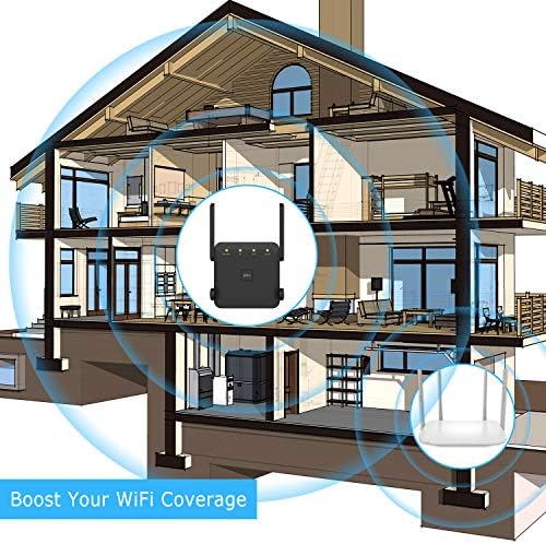 FİDECO WiFi Güçlendirici Menzil Genişletici, AC1200 Çift Bantlı WiFi Genişletici, 1200 sq Kapsama Alanına Sahip WiFi Güçlendirici.ft