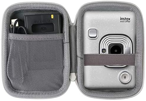 Fujifilm Instax Mini Liplay Hibrid Anında Kamera için co2crea Sert Seyahat Çantası Değiştirme (Beyaz Kılıf)