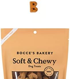 Bocce's Bakery All-Natural, Dog Treats, Buğdaysız, Sınırlı Malzemeli, ABD'de Üretilen Yumuşak ve Çiğnenebilir Kurabiyeler,