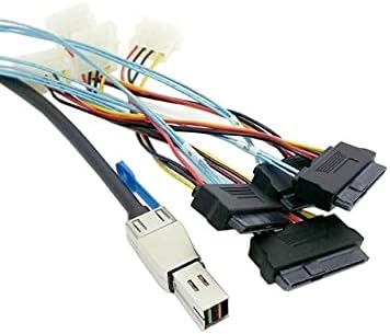 Mikro SATA Kabloları Harici Mini SAS HD SFF-8644 ila 4 x 29-Pin SAS SFF-8482 Kablo 1 Metre