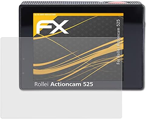 atFoliX Ekran Koruyucu ile Uyumlu Rollei Actioncam 525 Ekran Koruma Filmi, Anti-Yansıtıcı ve Şok Emici FX Koruyucu Film (3X)