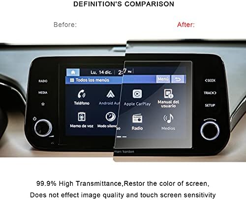 (2 Paket) R RUİYA Araba Plastik PET Ekran Koruyucu için 2021 Hyundai Santa Fe TM SE SEL 8 İnç GPS Sistemi Aksesuarları Navigasyon