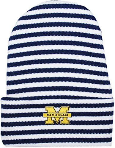 Michigan Üniversitesi Wolverines Çizgili Yenidoğan Örme Şapka