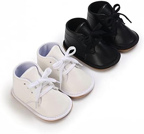 Tımatego Bebek Erkek Kız Oxford Ayakkabı Sert Alt Dantel Up Sneaker PU Deri Mokasen Bebek Yürüyor İlk Yürüteç Üniforma Elbise