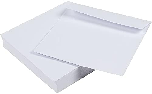 5x5 İnç Kartlar için en iyi Kağıt Selamlar Kare Zarflar (50 Sayım), Beyaz
