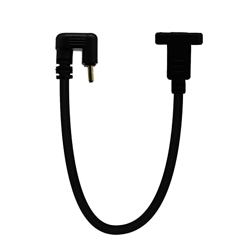 3.1 Tip C'den Tip C'ye Kablo, Disscool U Şekilli USB C Kablosu 10 GBS Tip C 180 Derece Erkek Tip C 3.1 C Dişi Vidalı Kablo
