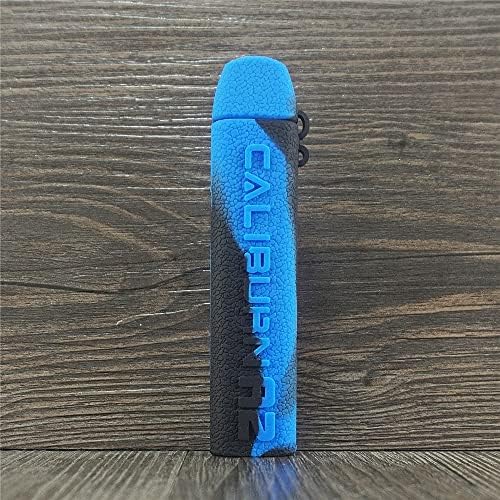 DSC-Mart Doku Kapak için Uwell Caliburn A2 Pod Kılıf Silikon Kol Kauçuk Wrap Kalkanı Decal Sticker (BlackBlue)