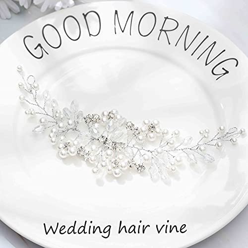 JONKY Gelin Düğün Saç Aksesuarları Gümüş Rhinestone Bantlar Headpieces Gelin Saç Vine Gelinler için