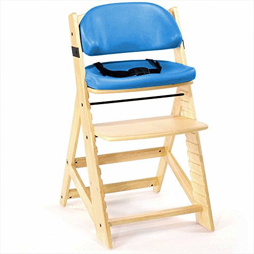 Keekaroo Yükseklik Sağ Çocuk Mama Sandalyesi, Konfor Yastıklı, Natural / Aqua (0055204KR-0002)