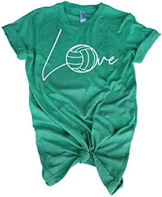 Voleybol Tee Gömlek-Aşk Voleybol Topu-Voleybol Oyuncu Genç Kız t-Shirt Hediye