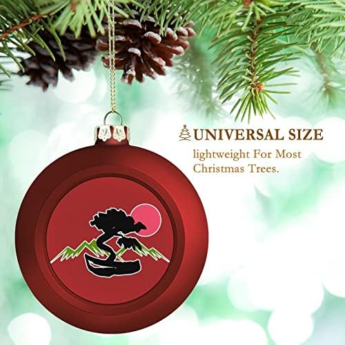 Bonsai ağacı Noel topu süsler kırılmaz Noel ağacı asılı süslemeleri için sevimli