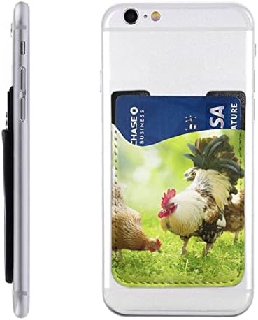 Güzel Horoz Tavuk telefon kartı tutucu Cep Telefonu Sopa Kart Cüzdan Kol Cep Telefonu Geri Sopa Cüzdan