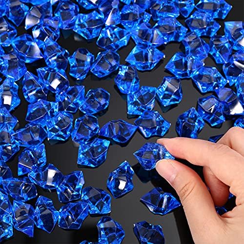 150 Parça Sahte Buz Küpleri Diamonds Plastik Ezilmiş Buz Kayalar 1 İnç Akrilik Kristaller Sahte Buz Küpleri Taşlar için Vazo