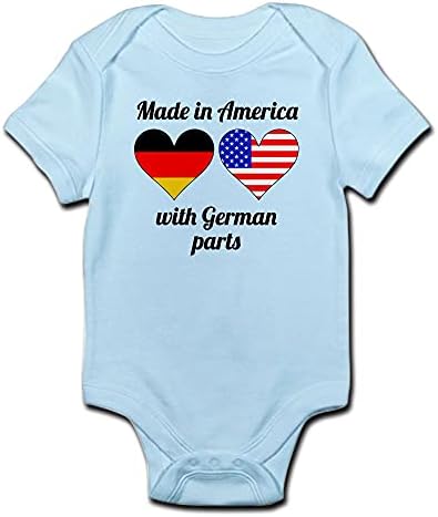 CafePress Alman Parçaları ile Amerika'da Yapılan Bebek Bodysuit