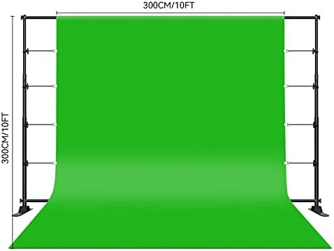 10x10FT Fotoğraf Chromakey Yeşil Ekran Backdrop, yumuşak Saf GreenScreen Levha Sanal Arka Plan için Zoom, pamuklu Bez Kumaş