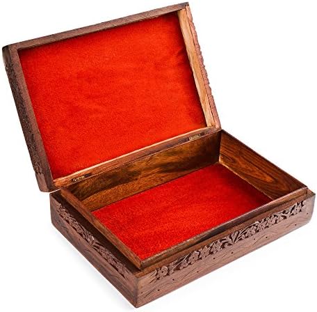 Rusticity Ahşap Saklama Kutusu, Mücevher kutusu, Dekoratif kutu, Ev veya Ofis için Metal Mandallı Hatıra Kutusu | El Yapımı