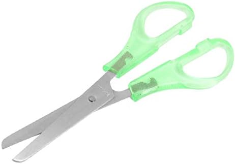 X-DREE Kağıt Zanaat Kesme Yeşil Şeffaf Plastik Kavrama Makas 2 Adet (Arte de papel para cortar tijeras de agarre de plástico