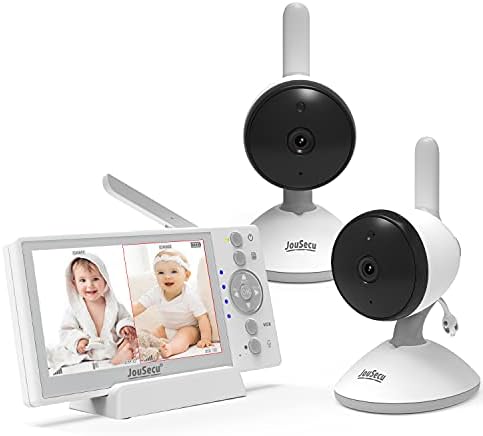 Bebek izleme monitörü ile 2 Kamera 4.3 İnç LCD Bölünmüş Ekran 1000ft Aralığı şarj edilebilir pil ile 2 Yönlü Ses Sıcaklık Algılama