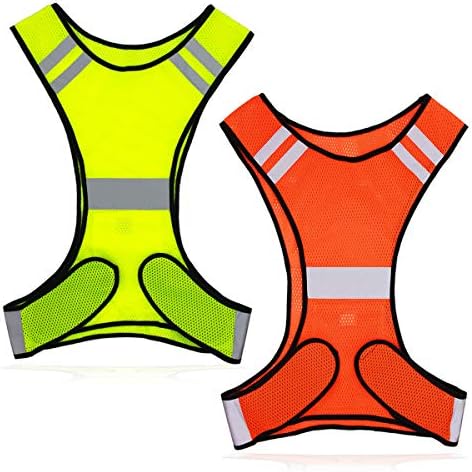 Labewın Yansıtıcı Yelek Koşu veya Bisiklet için (2 Paket) Reflektör Ceketler Yüksek Görünürlük Güvenlik Giyim için Bisiklet