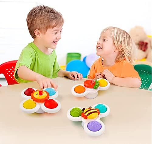 Vantuz Spinner Oyuncaklar, bebek Vantuz banyo oyuncakları Pop Kıpır Kıpır Oyuncaklar Duyusal Iplik Oyuncaklar için Toddlers