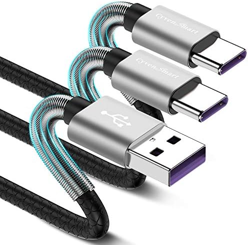 USB Tip C Kablo 10ft, [2 Paket] CyvenSmart USB A 2.0-USB-C Hızlı Şarj Cihazı Ekstra Uzun Dayanıklı TPE Kablosu Samsung Galaxy