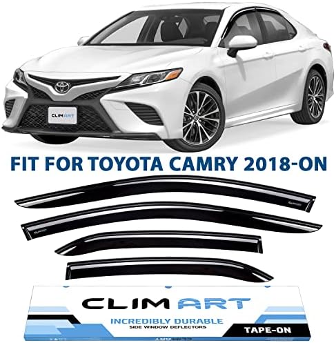 Toyota Camry 2018-2022 için CLİM SANAT Yağmur Muhafızları, Orijinal Tape-on Pencere Deflektörleri, Havalandırma Deflektörü,