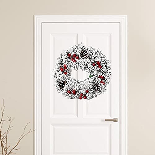 Noel çelenk ön kapı çelenk hediyeler Noel partisi dekor-Kar