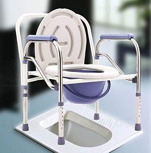 MYSGYH YANGPİNG-Katlanır Komodin Sandalye, taşınabilir Tuvalet Koltuk Taşınabilir Lazımlık Sandalye Rahat Komodin Sandalye