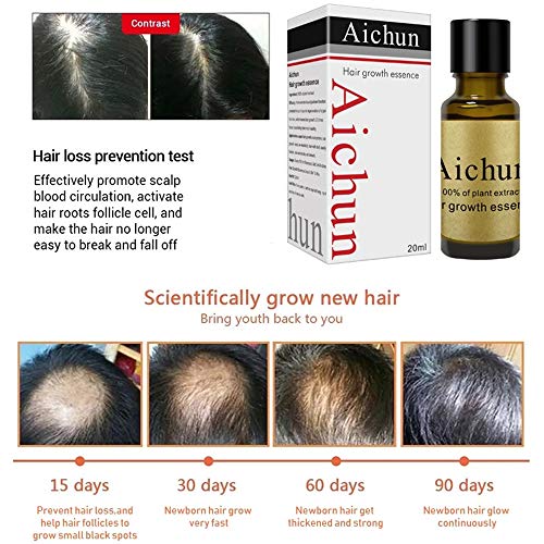 Aichun Saç Büyüme Özü 100 % Bitki Özü Saç Dökülmesi Saç Derisi Tedaviler Zencefil Genseng Yükseltmek Yoğun Saç Durdurma Sıvı