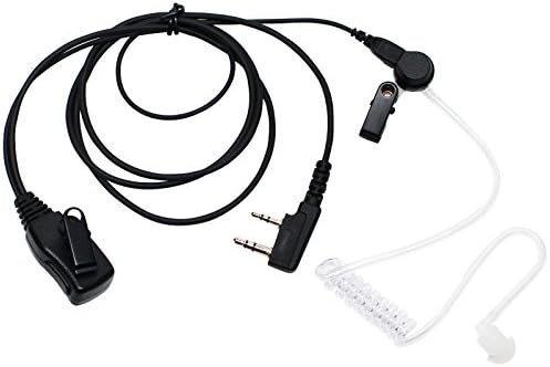 Bas-Konuş (PTT) Mikrofonlu Kenwood TH-215 FBI Kulaklık için Yedek-Kenwood TH-215 Radyo ile Uyumlu Akustik Kulaklık-Güvenlik