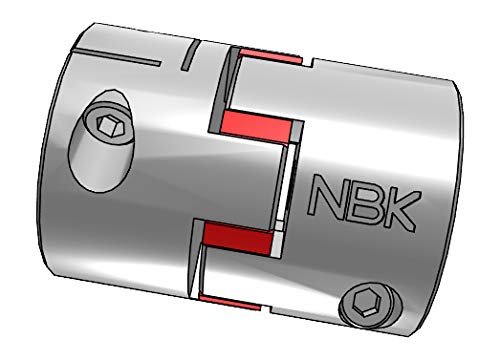 NBK MJC-95CS-RD-25-42 Çeneli Esnek Kaplin, Sıkma Tipi, Delik Çapları 25 mm ve 42 mm