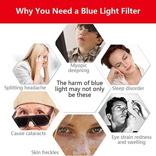 HOUSHİYU-521 30 İnç Dizüstü Anti Mavi ışık Ekran Koruyucu, Parlama Önleyici Filtre Filmi, Kolay ve Kabarcıksız Kurulum, Göz