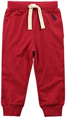 Toddler Bebek Erkek Kız Sweeatpants Pamuk Saf Renk Roket Aktif koşucu pantolonu ile İpli 1-6 T