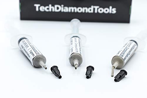 TechDiamondTools 3 Set Elmas Parlatma Bileşik Parlatma Macunu 8000 50000 100000 Kum için Mermer Cam Metal Kaya Takı Reçine