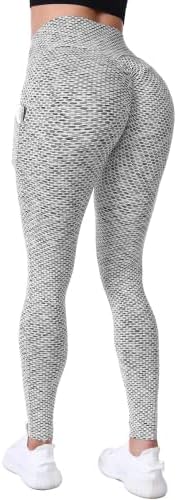 Ymjıglea Yüksek Bel Yoga Pantolon TİK Tok Kadın Şeftali Popo Kaldırma Egzersiz Tayt Karın Kontrolleri Spor Tayt Yoga Pantolon