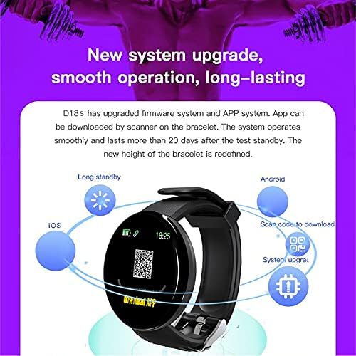 hhscute akıllı saat, Kol Saati 1.44 inç Ekran Pasometre Spor Çağrı Hatırlatma ıOS Telefonlar için (Mor)