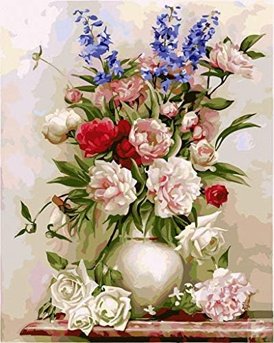 Güller Şakayık Wasteria Çiçekler İğne Tuval A00291 (18CT Mono Deluxe, 12 X 15)