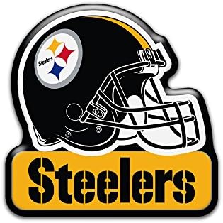 Aminco NFL Pittsburgh Steelers 3 Ağır Hizmet Tipi Kask Mıknatısı, Siyah, 4,5 (NFL-MG-1067-12)