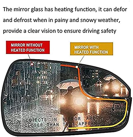 Sağ Yolcu Yan ısıtmalı ayna Cam Değiştirme 2013-2020 Ford Fusion İçin Yan Ayna - Yolcu yan ayna ısıtmalı dışbükey cam Kör nokta