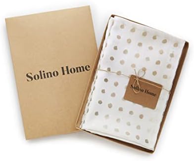 Solino Ev Metalik Altın Noktalar Yemek Peçeteleri - %100 Saf Keten Baskılı 20 x 20 İnç, 4 Adet Makinede Yıkanabilir, Avrupa