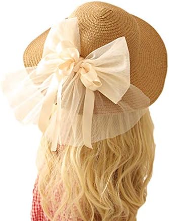 Yürümeye başlayan Küçük Kızlar yazlık hasır şapka Ilmek Geniş Ağız Plaj Katlanabilir Vizör Disket Şapkalar Güneş Koruma şapkaları