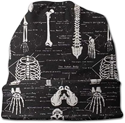 Çocuk Kız Erkek Siyah Glow Karanlık Kafatası İskelet Beanies Kafatası Kap Kış Sıcak Kap Şapka Bere Unisex Tığ Örgü Şapka