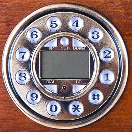 PDGJG Antika telefon, sabit Dijital Vintage telefon Klasik Avrupa Retro sabit telefon zil sesi (Renk: A)