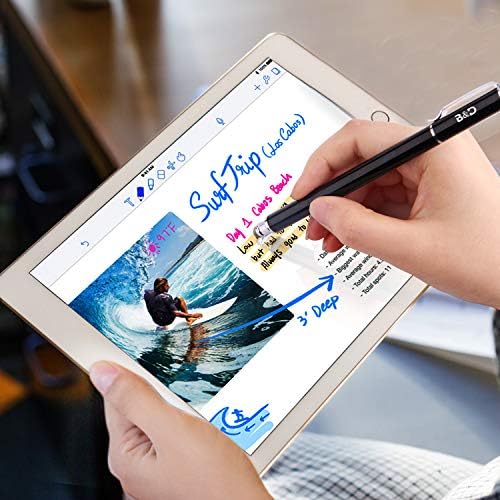 Pazarlık Deposu Dokunmatik Ekranlar için Evrensel Stylus Kalemler-Yeni 5mm Yüksek Hassasiyetli 2'si 1 Arada Fiber Uçlu Dokunmatik