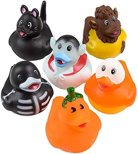 Dreidel Şirket Cadılar Bayramı Lastik Ördek Oyuncak Ördekler Çocuklar için, Banyo Doğum Günü Hediyeleri Bebek Duş Yaz Plaj