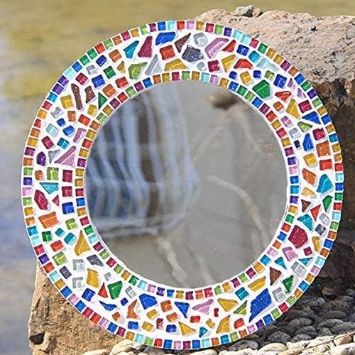 Mozaik Fayans,Cam Fayans, Parlaklık Kristal Mozaik Cam Parçaları Toplu Çeşitli Kare ve Üçgen Glitter Kristal Mozaik Fayans